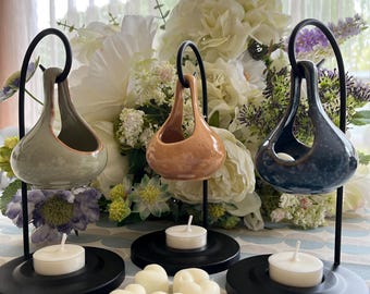 Metal Wax Melt Burner: China Bowl with Handmade Melts and T-Light