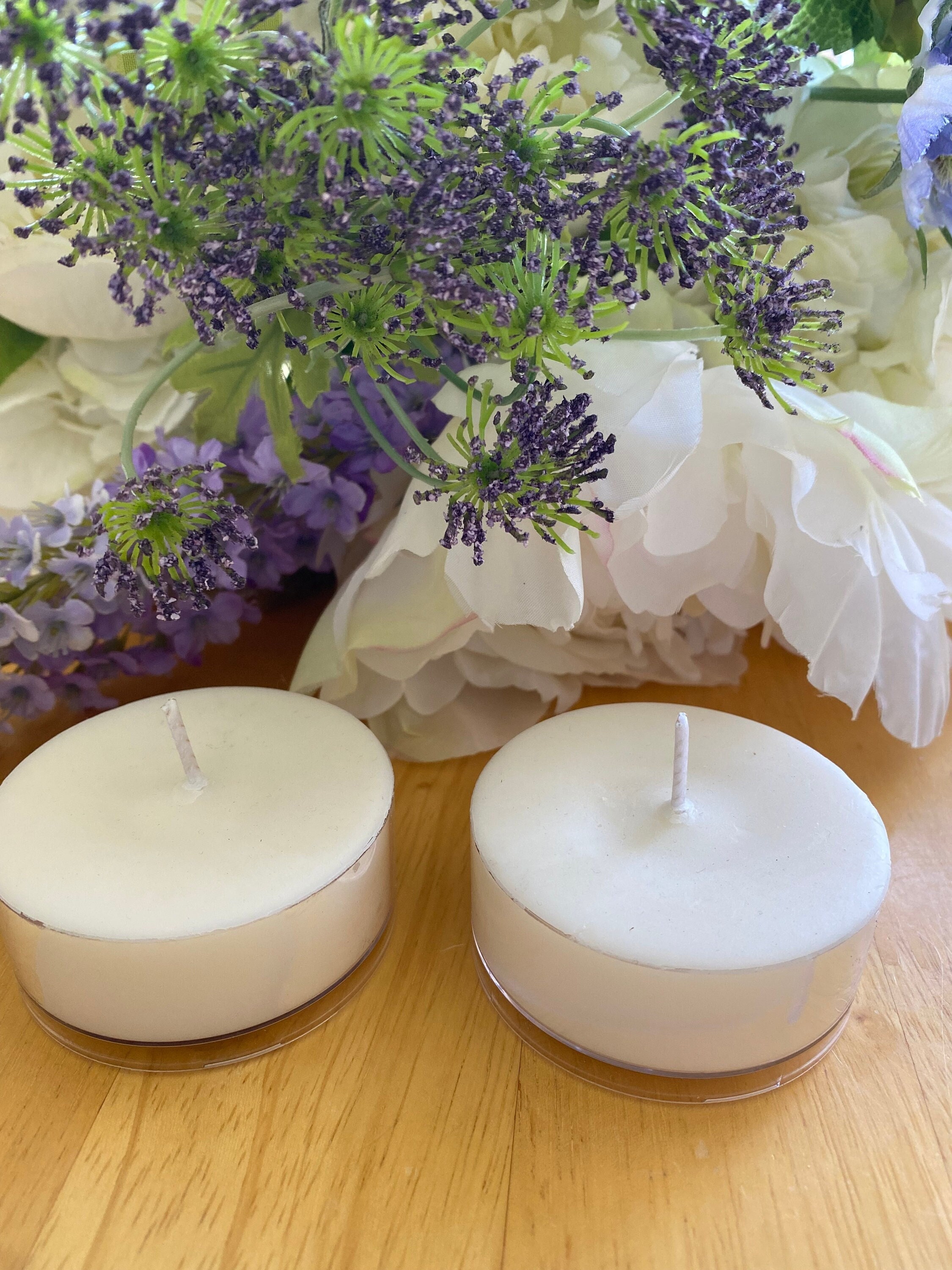 EXTRA EXTRA LARGE (55g) Highly Fragranced Soy Wax Tea Lights (6) with a burn time of 10+ hours - Choice of Fragrance of up to 30+ Fragrances