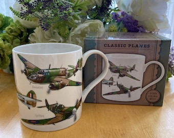 Classic Planes - Fine China Mug - Airplane Enthusiast Gift - Historical Airplane Theme
