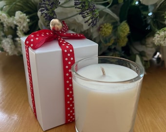 Bougie votive à la cire de soja parfumée : coffret cadeau festif