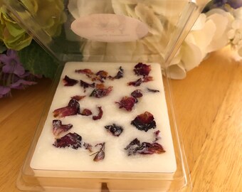 Rose Petal Soy Wax Melts: Highly Fragranced Snap Bar (100g)