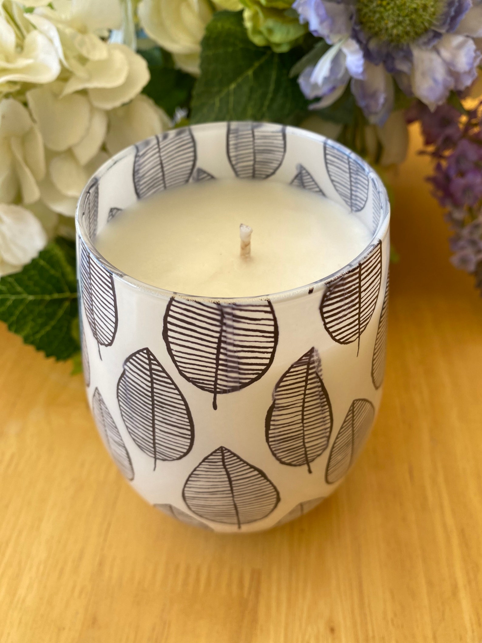 450 ml Highly Fragranced Soy Wax Candle in Feather Design Etsy