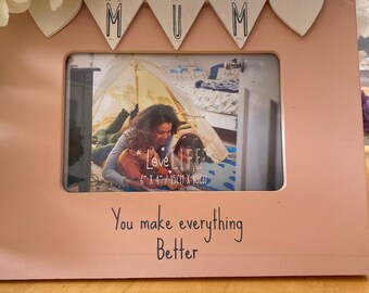Grußkarte „Mum You Make Everything Better“ – Hochwertige Karte Mit Blanko-Innenseite – Gedruckt In Großbritannien Auf 280 G/m² Karton