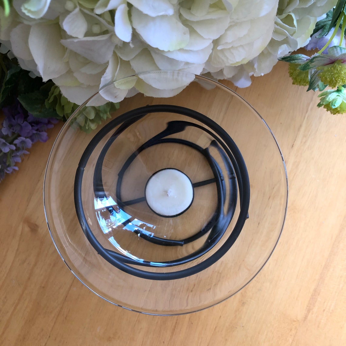 Contemporary Metal Spiral and Glass Bowl Wax Melt & Essential Etsy UK