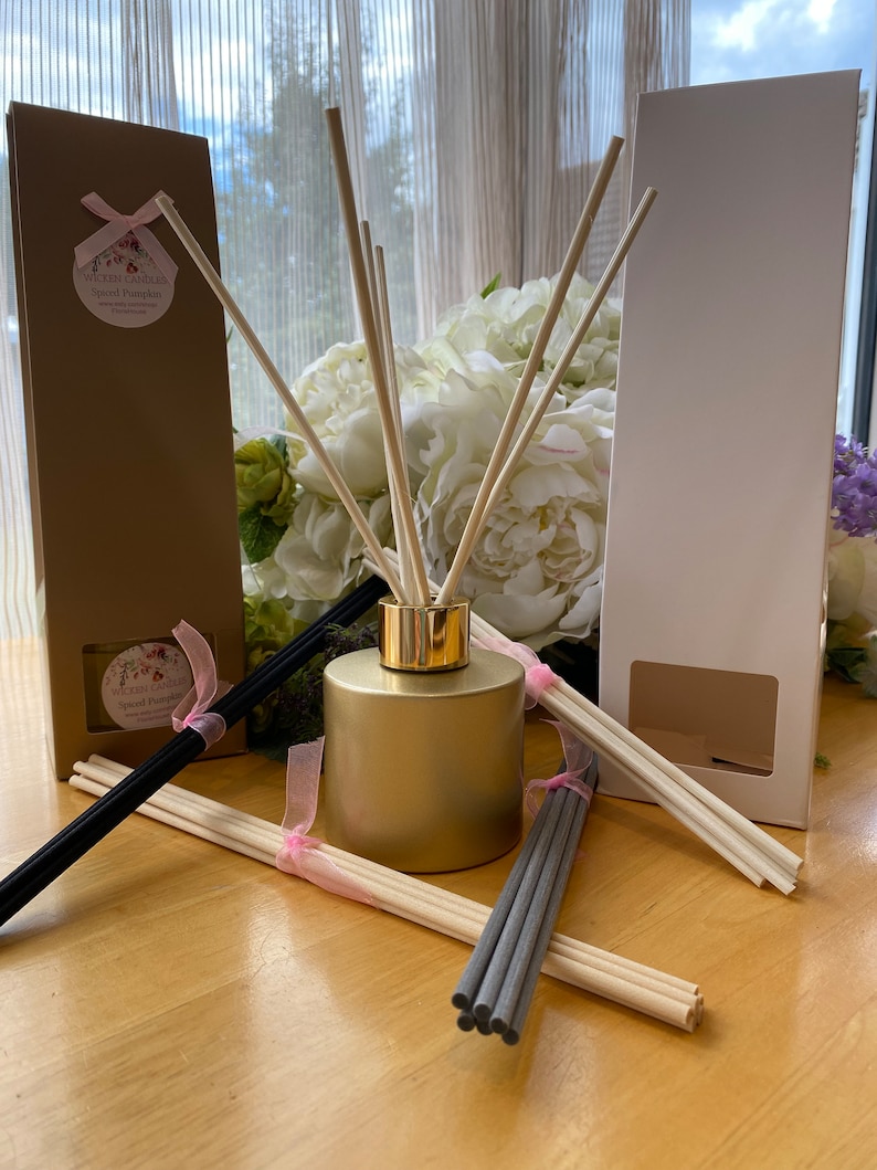 Handcrafted Reed Diffuser: Gold Matt Glass Bottle, 100ml - Etsy