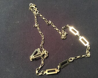 18ct Gold Plated Gold Nugget Pendant with Chain Vintage 1960 1970