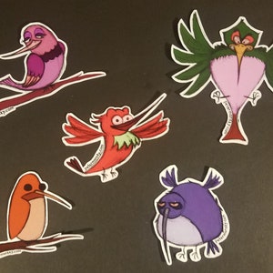 Serie de pegatinas de colibríes