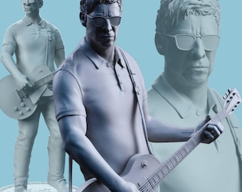 Noel Gallagher Resin Statue | Oasis Fan Art | 2025 Live Tour Outfit | Gibson Les Paul |