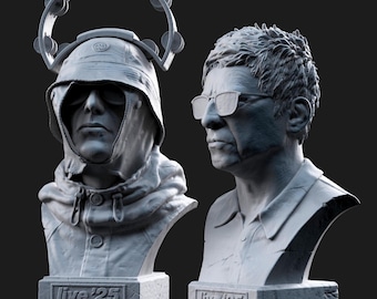 Liam and Noel Gallagher's Bust | Solid Resin Paperweight | 2025 Tour Outfit