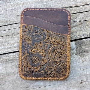 Minimal Wallet, Credit Card Holder, Slim Full Grain Leather wallet, Small Womens Wallet, Minimalist Wallet, Front Pocket Wallet, Mens Wallet image 4