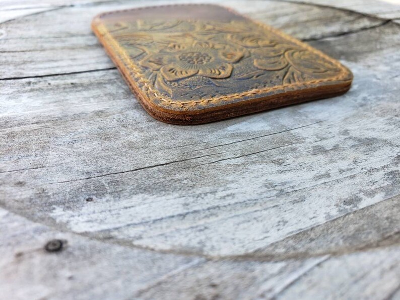Minimal Wallet, Credit Card Holder, Slim Full Grain Leather wallet, Small Womens Wallet, Minimalist Wallet, Front Pocket Wallet, Mens Wallet image 5