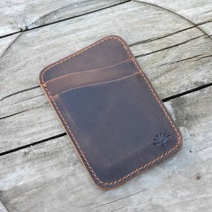 Minimal Wallet, Credit Card Holder, Slim Full Grain Leather wallet, Small Womens Wallet, Minimalist Wallet, Front Pocket Wallet, Mens Wallet image 3