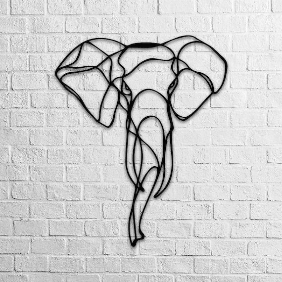 Elephant Metal Wall Art Decorative Wall Accessories Etsy