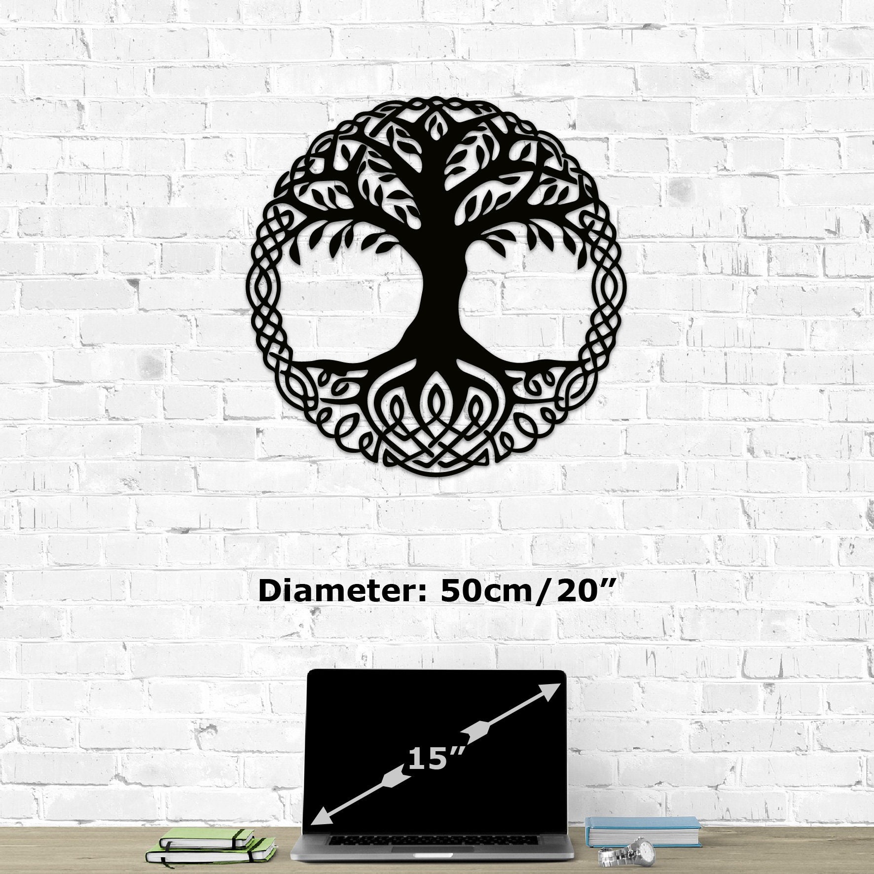 Yggdrasil Metal Wall Art Great World Tree Vikings Decor Ash | Etsy