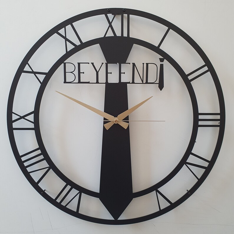 Custom Wall Clock From Your Logo Personalized Metal Wall Art Etsy