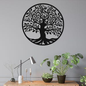 Arte murale dell&#39;albero della vita, decorazione artistica in metallo con albero e uccelli, decorazione murale in metallo extra large con albero della vita, ornamento murale con albero della vita