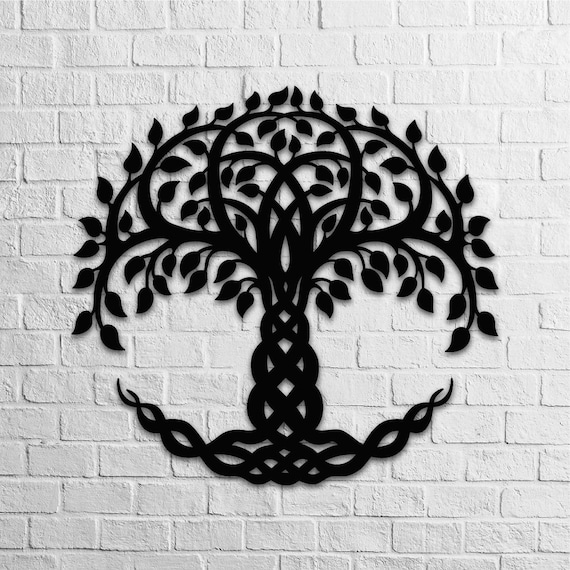 Celtic Tree Metal Wall Art Tree of Life Laser Cut Metal Wall | Etsy