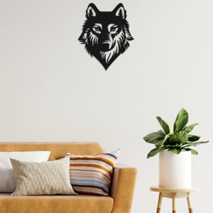 Wolf Head Metal Wall Art Husky Laser Cut Metal Wall Decor - Etsy