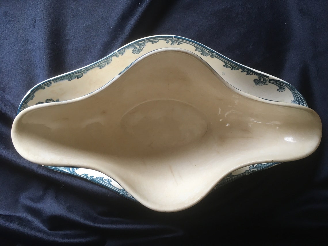 French Vintage Saucier With Attached Under Plate 1900's Etsy