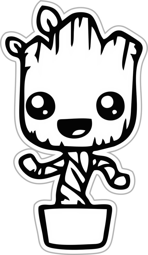Baby Groot Decal Etsy