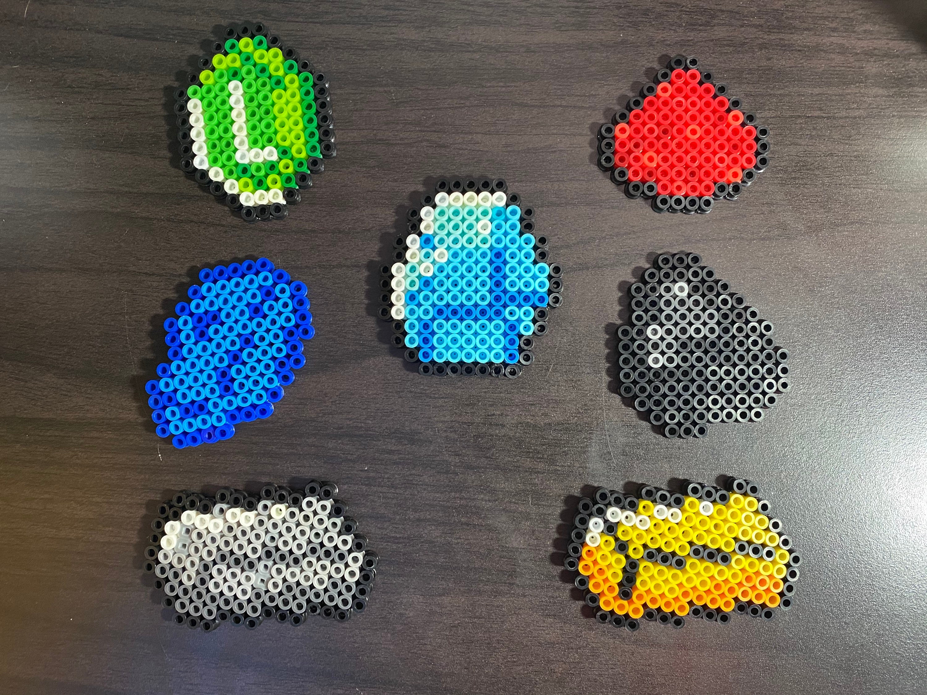 Minecraft minerals perler bead art ores ingots red stone Etsy