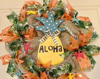 Aloha Summer Pineapple Wreath