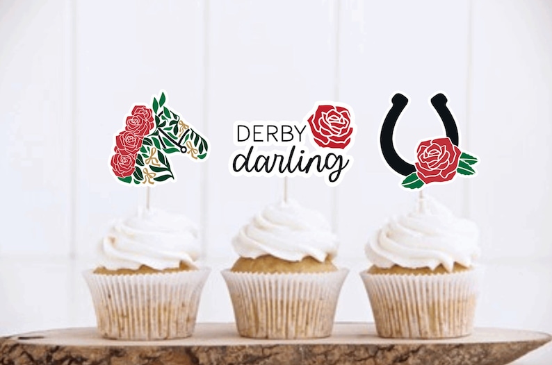 Kentucky Derby Cupcake Toppers Derby Party Horse Party Etsy