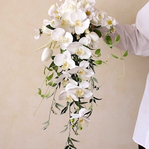 bouquet de la mariée longue fleur bouquets de demoiselle d'honneur romantiques bouquet de demoiselle d'honneur mariée mariage botanique mariage forêt tropicale fr025
