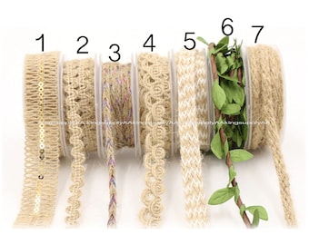 2 werf jute lint jute rustieke lint land bruiloft jute bruiloft jute rustieke bruiloft Craft Supplies ki050-all