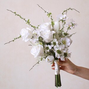white Wedding Bouquet Bouquet design Romantic Summer bridal bouquet Flower Bridesmaid bouquets Bridal Bridesmaid Bouquet Botanic fr057