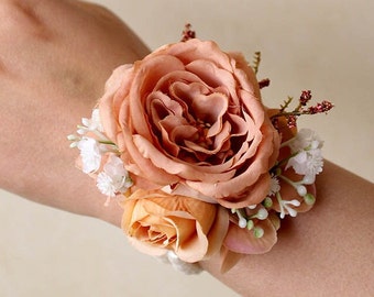 uniquie Design bracelet Bridesmaid Romantic wrist corsage Flower wrist corsages Wedding jewellery Prom corsage Wedding accessories fr004-1