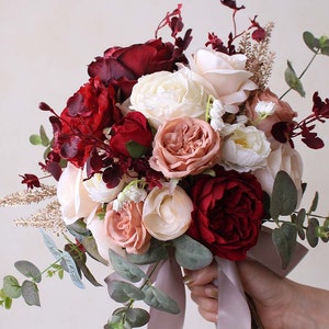 Wedding Bouquet rose bridal bouquet Flower Romantic Bridesmaid bouquets Bridal Bridesmaid Bouquet Botanic Wedding Rainforest fr041R