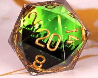 One Ring LOTR inspired handmade d20 (2) - Slightly Flawed