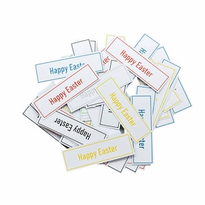50 x Joyeuses Pâques, décorations colorées pour cartes, sentiments, objets créatifs, embellissements créatifs