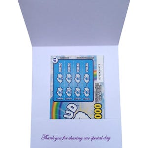 10 x Porte-cartes à gratter pour billets de loterie personnalisés, marque-place personnalisé