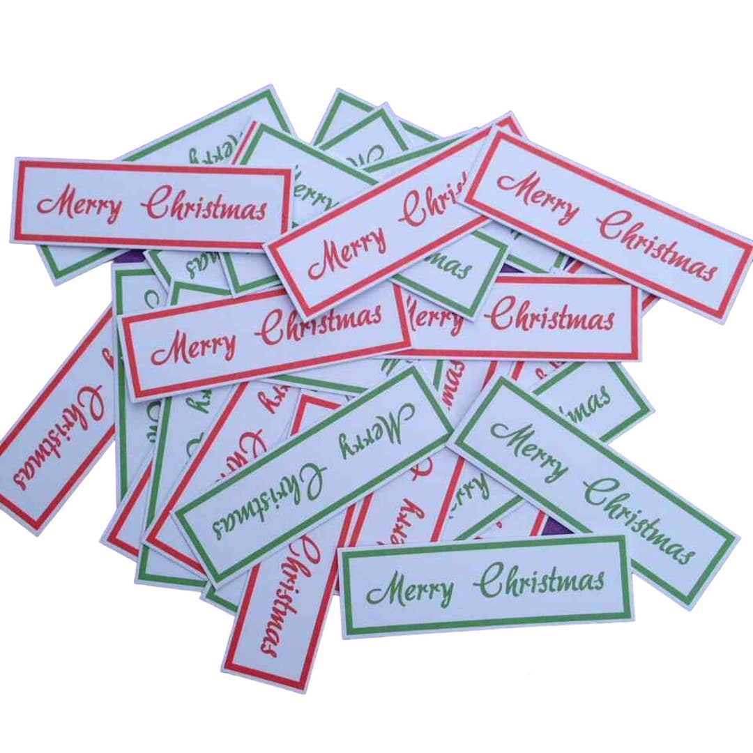 50 X Christmas Card Toppers Sentiments Card Making Scrapbooking Merry