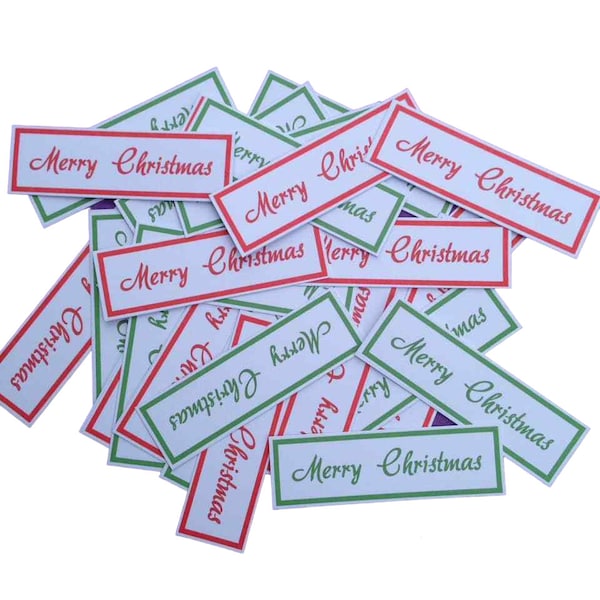 50 x Christmas Card Toppers Sentiments Card Making Scrapbooking Merry Xmas