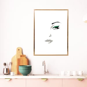 Grünes Auge Gesicht Wand Kunst Home Decor Druck Bild A5 A4 A3 Geschenk