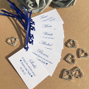 6 x personalizzato sposo sopravvivenza kit tag marito di nozze per essere regalo novità