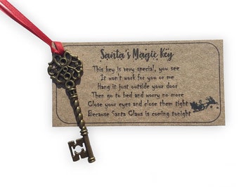 Santa&#39;s Magic Key, Christmas Eve Box Novelty Magical Stocking Filler Believe