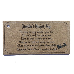 10 x Santa's Magic-sleutelhangers Magische labels voor kerstavond Fondsenwerving