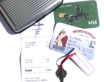 Santa&#39;s Lost Wallet Licence Novelty Christmas Eve Gift Keepsake Anti Scam Wallet Magic Key