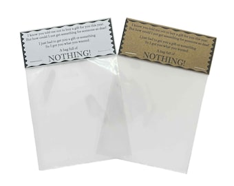 Bag of Nothing - literally nothing - Great Novelty Gift Stocking Filler or Secret Santa Gift Birthday Gag