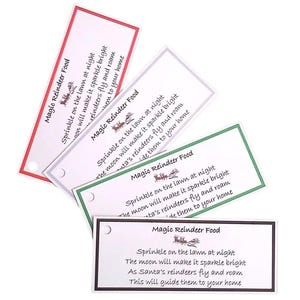 10 x Magiczne Etykiety Żywności Reniferów Etykiety Świąteczne Magiczne Nowości Pudełko Wigilijne