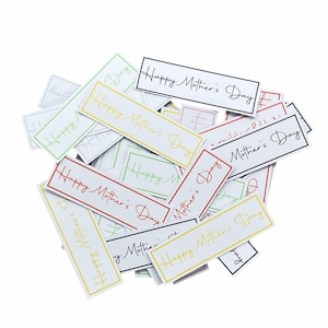 50 x Happy Mother's Day Gemengde Kleurrijke Kaart Sentiment Toppers Ambachtelijke Versieringen Craft