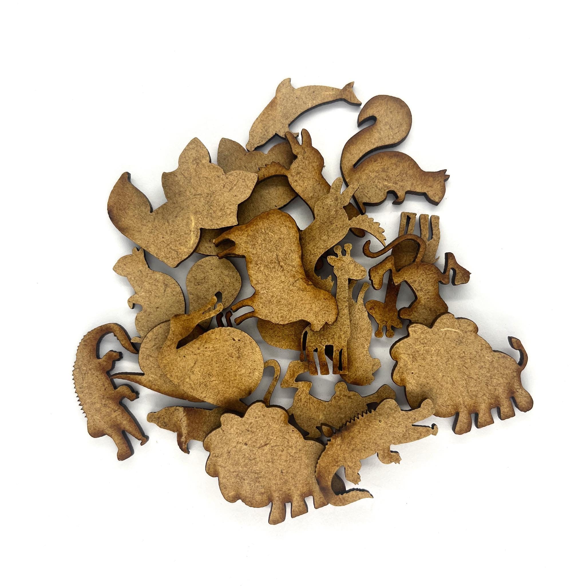 Mdf Animals 20 X Mixed Farm Animals Wood Craft Embellishments Laser Cut Shape ...