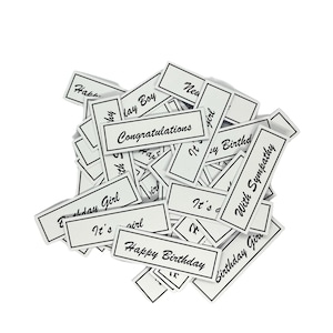 50 decorazioni per biglietti con sentimenti misti, abbellimenti artigianali, compleanno, ragazza, ragazzo, anniversario