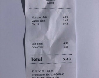 Santa&#39;s Lost Cafe Receipt Wallet Novelty Christmas Eve Gift Keepsake