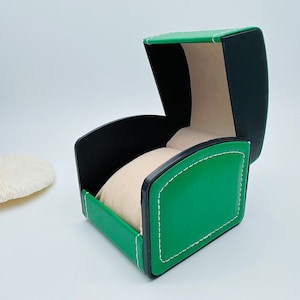 Organizer per la conservazione e l'esposizione di un singolo orologio - Scatola da viaggio con rotolo per orologi - Custodia per orologi per uomo/donna (verde/rosso/nero/marrone)