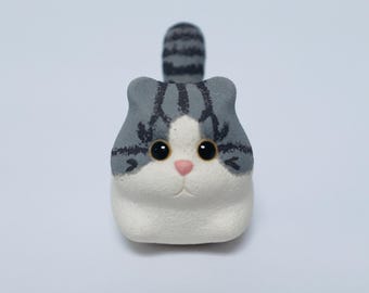 Pequeño regalo de gato de cerámica / Adorno de escritorio l Decoración del hogar / 6 tipos de gato